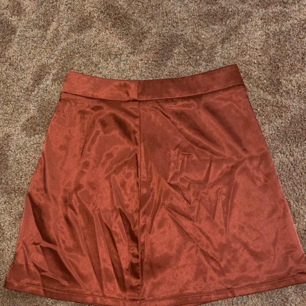 burnt orange skirt